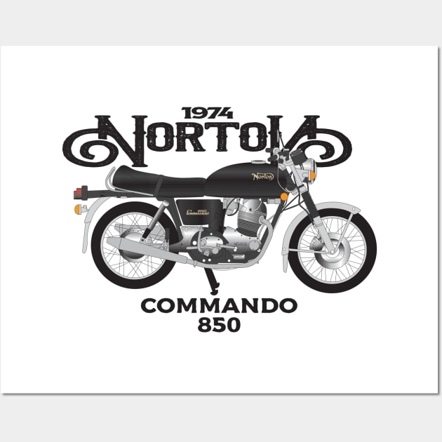 1974 Norton Commando 850 Wall Art by kindacoolbutnotreally